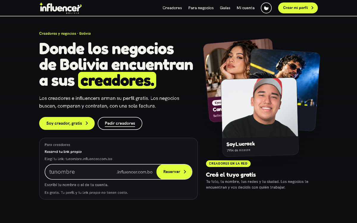Influencer Bolivia, criado por Johnny Ferrante