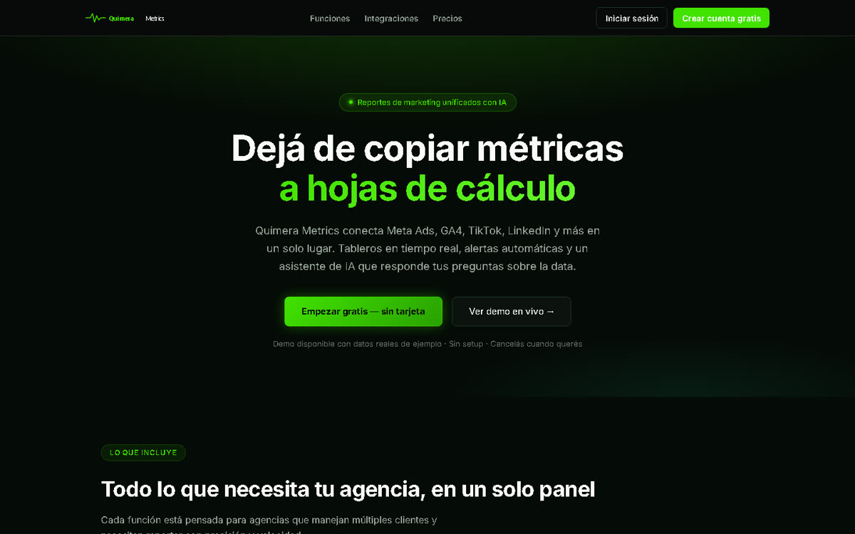 Quimera Metrics, criado por Johnny Ferrante